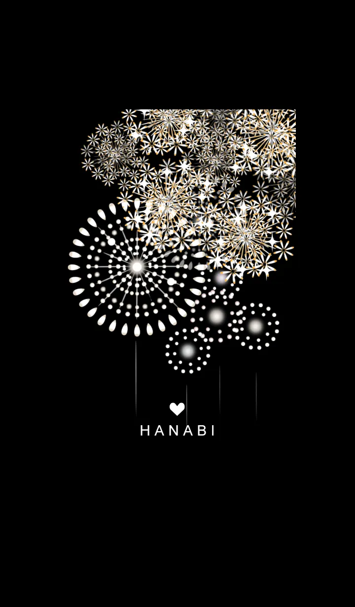 [LINE着せ替え] ～花火★黒09_1～の画像1