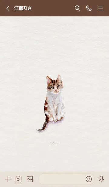 [LINE着せ替え] キジトラ猫-で甘えん坊でおしゃべりの画像3