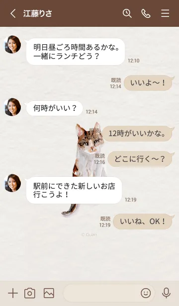 [LINE着せ替え] キジトラ猫-で甘えん坊でおしゃべりの画像4