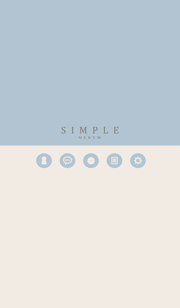 [LINE着せ替え] SIMPLE ICON BLUE-MEKYM 18の画像1