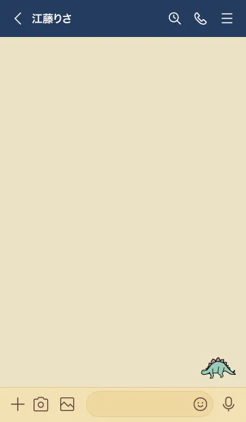 [LINE着せ替え] ベージュとネイビー : 恐竜の画像3