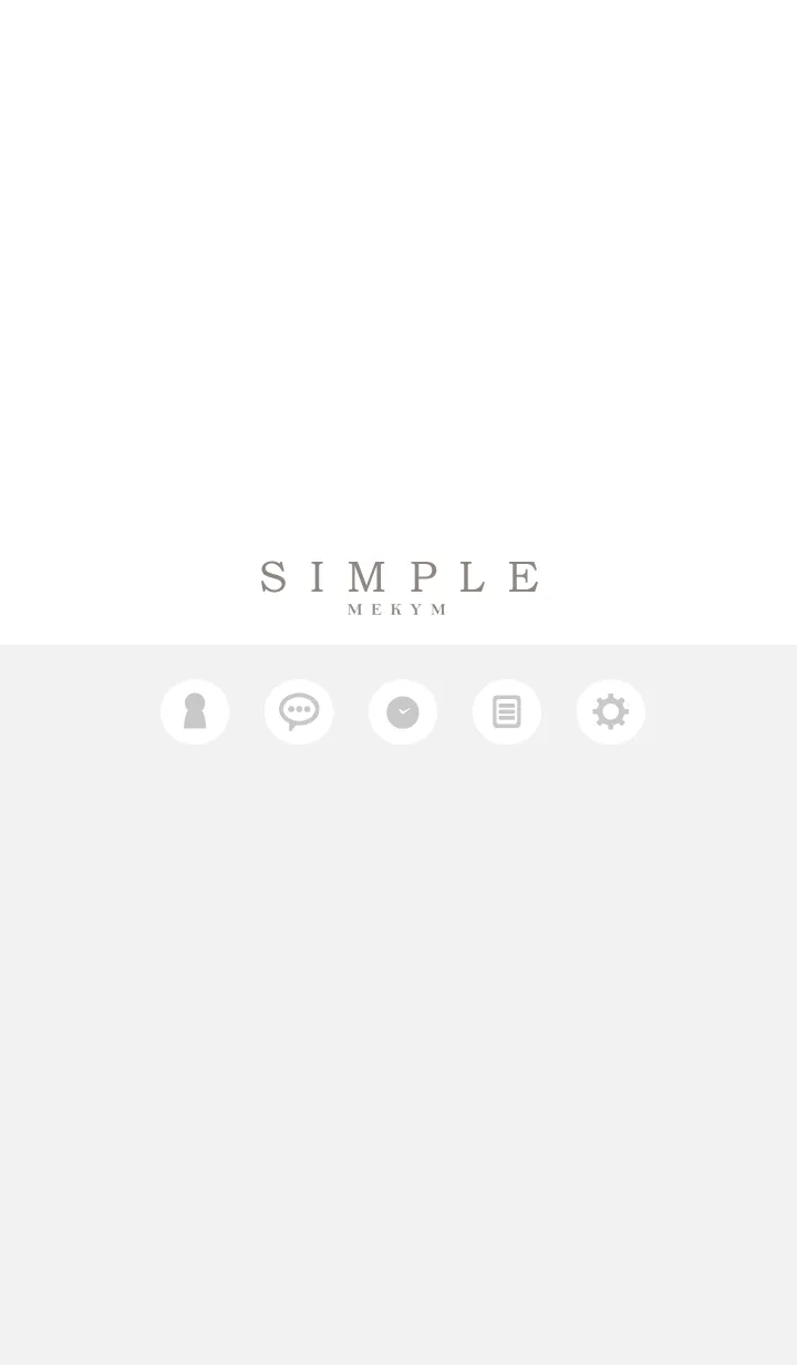 [LINE着せ替え] SIMPLE ICON WHITE-MEKYM 18の画像1