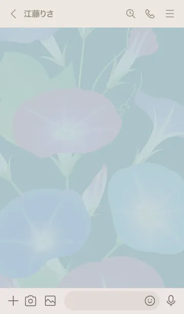 [LINE着せ替え] ～朝顔♥グリーン03_1～の画像3