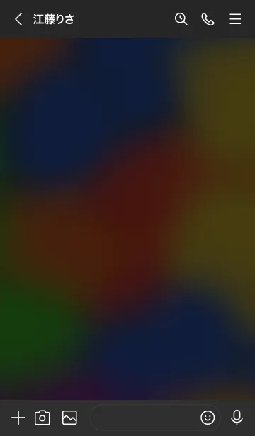 [LINE着せ替え] 簡約繽紛夢幻系(黑色)の画像3