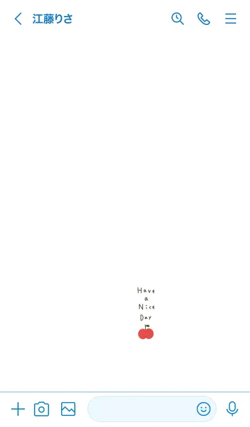 [LINE着せ替え] 良い日を。ホワイトとりんご。の画像3