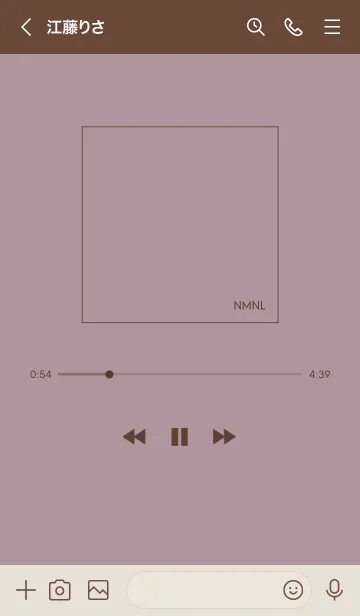 [LINE着せ替え] ミュージックプレイヤー #ピンクグレージュの画像3