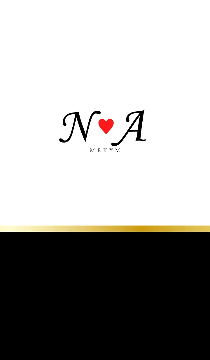 [LINE着せ替え] Love Initial N&A イニシャル 6の画像1