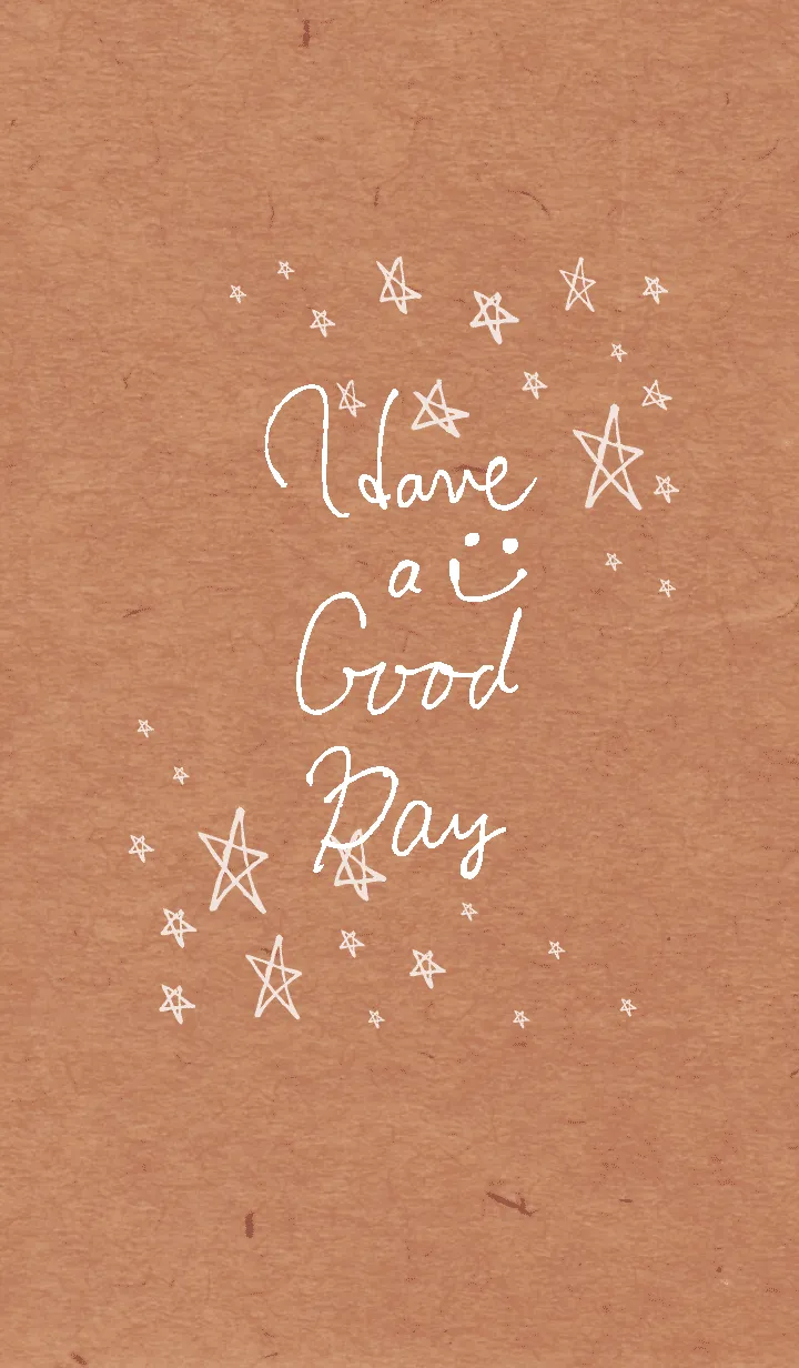 [LINE着せ替え] クラフト紙手書き白星24の画像1