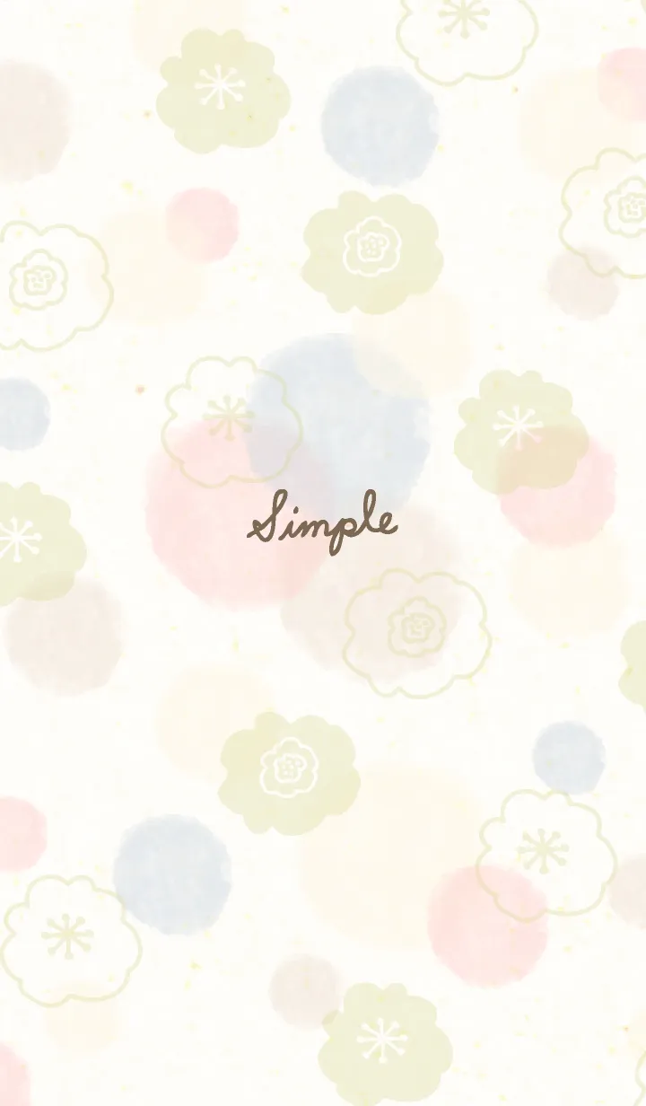 [LINE着せ替え] シンプル 水彩 お花18の画像1