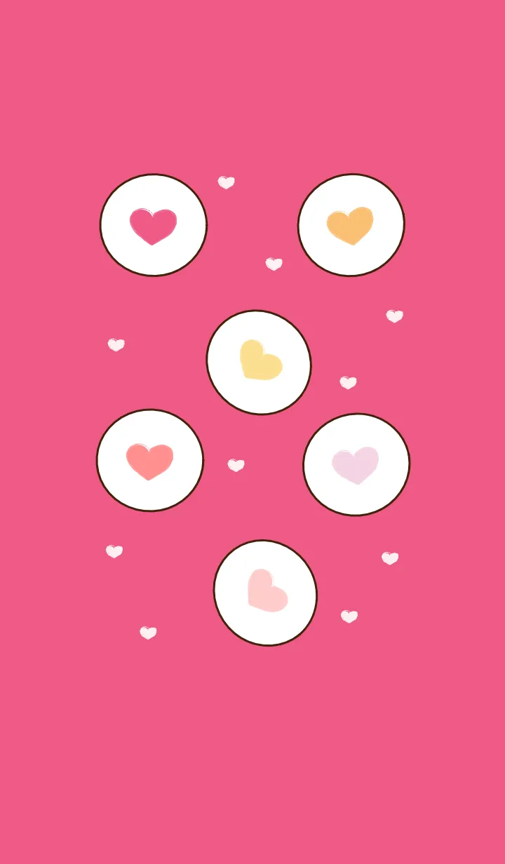 [LINE着せ替え] Simple heart icons 18の画像1