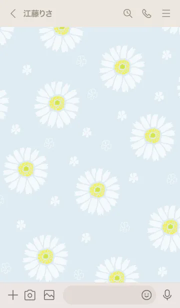 [LINE着せ替え] 白いガーベラ25の画像3