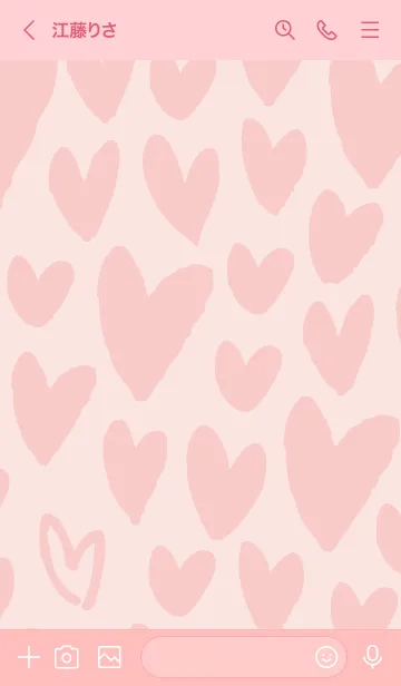 [LINE着せ替え] ハートたくさんピンクピンク2の画像3