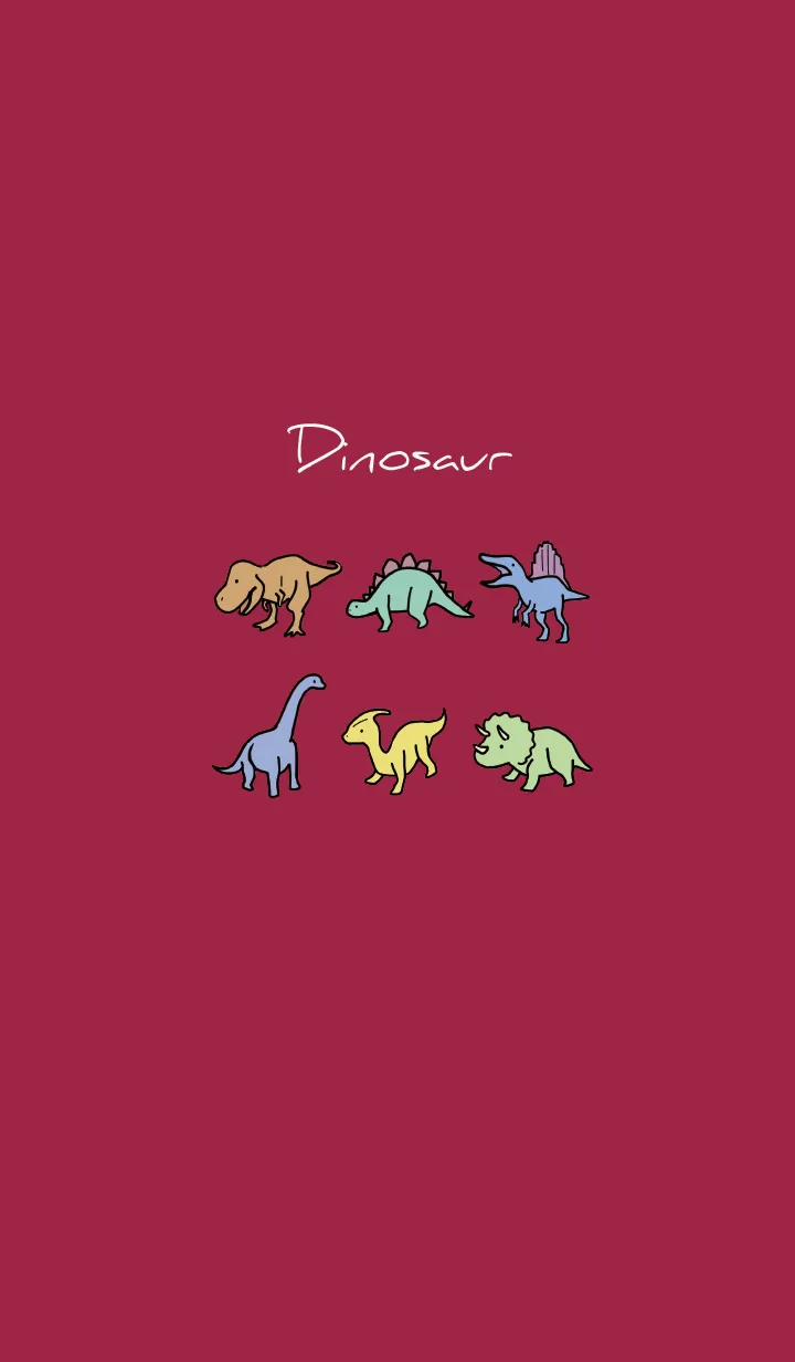 [LINE着せ替え] ボルドー : 恐竜の画像1