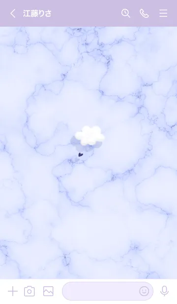 [LINE着せ替え] Marble and clouds Purple03_1の画像3