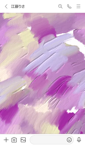 [LINE着せ替え] 油絵アート【lilac paint 41】の画像3