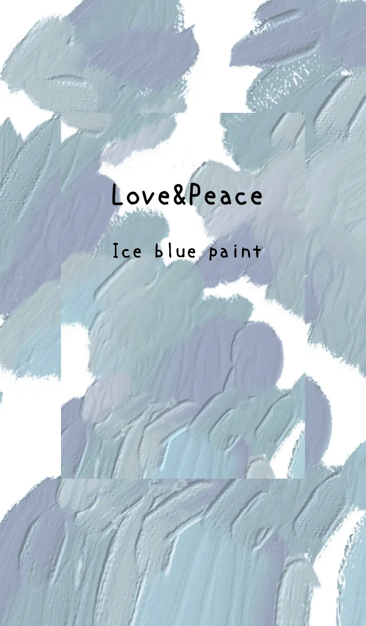 [LINE着せ替え] 油絵アート【Ice blue paint 44】の画像1