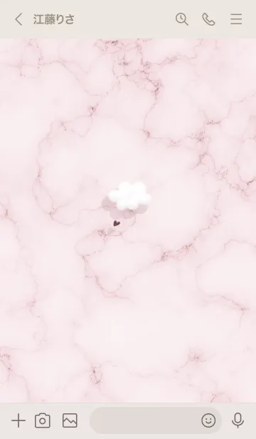 [LINE着せ替え] Marble and clouds pink16_1の画像3