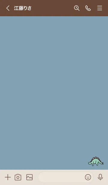 [LINE着せ替え] ベージュと青 : 恐竜の画像3