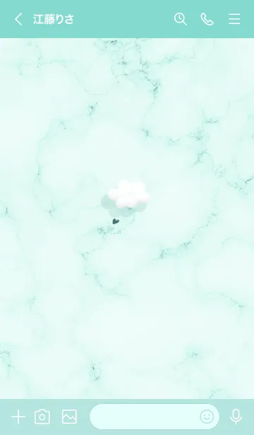 [LINE着せ替え] ～大理石と雲♥ブルー10_1～の画像3