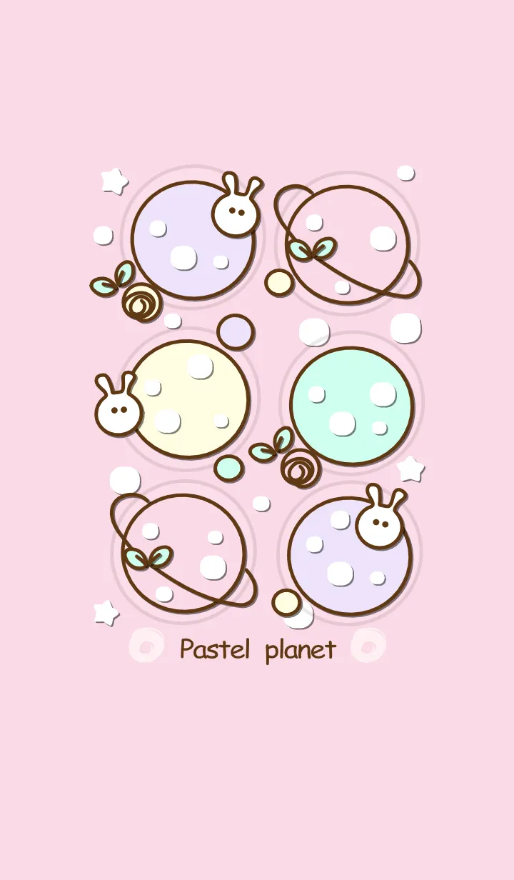 [LINE着せ替え] Cute pastel planet 6 :)の画像1