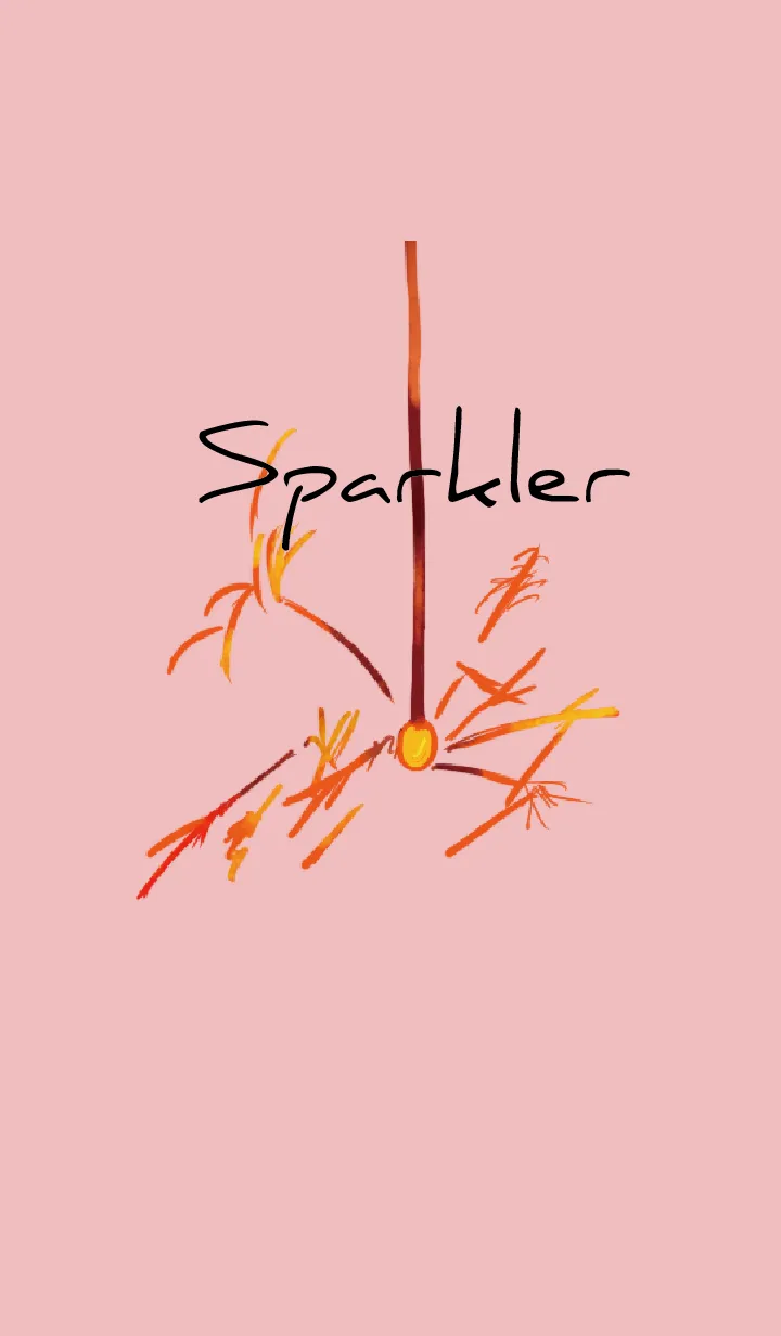 [LINE着せ替え] ベージュとピンク : 線香花火の画像1