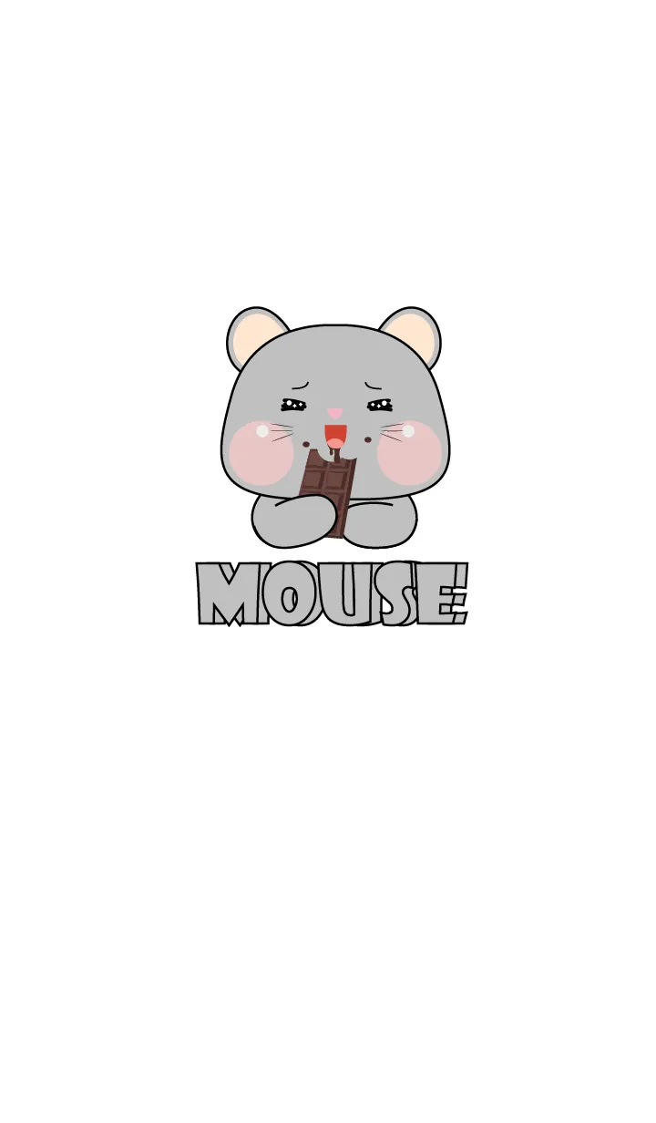 [LINE着せ替え] Simple Grey Mouse  Love Food Theme (JP)の画像1