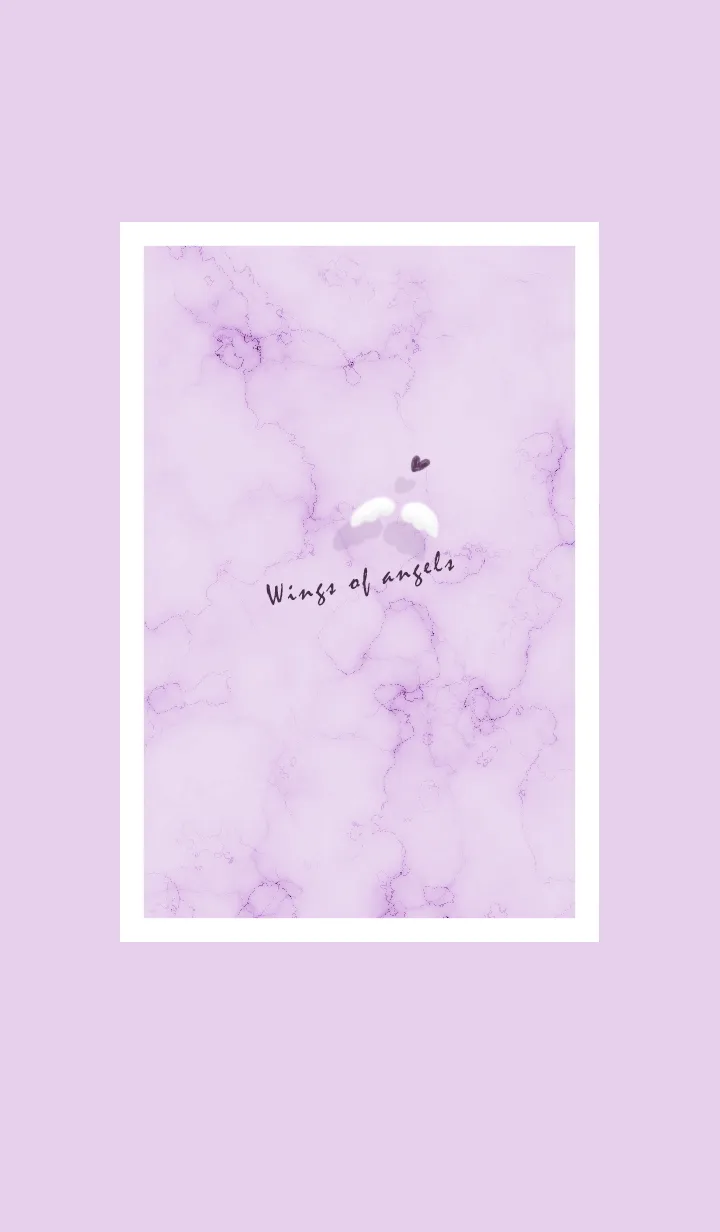 [LINE着せ替え] ～大理石と天使の羽♥パープル06_1～の画像1