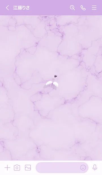 [LINE着せ替え] ～大理石と天使の羽♥パープル06_1～の画像3