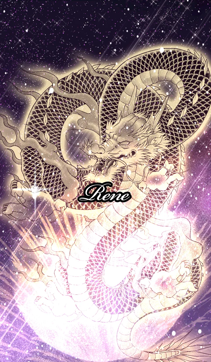 [LINE着せ替え] れね用金色龍で運気UP！の画像1