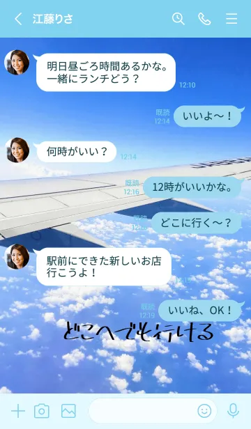 [LINE着せ替え] 飛行機でどこへでもの画像4