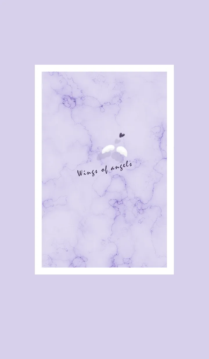 [LINE着せ替え] ～大理石と天使の羽♥パープル05_1～の画像1