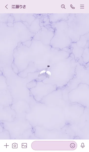 [LINE着せ替え] ～大理石と天使の羽♥パープル05_1～の画像3