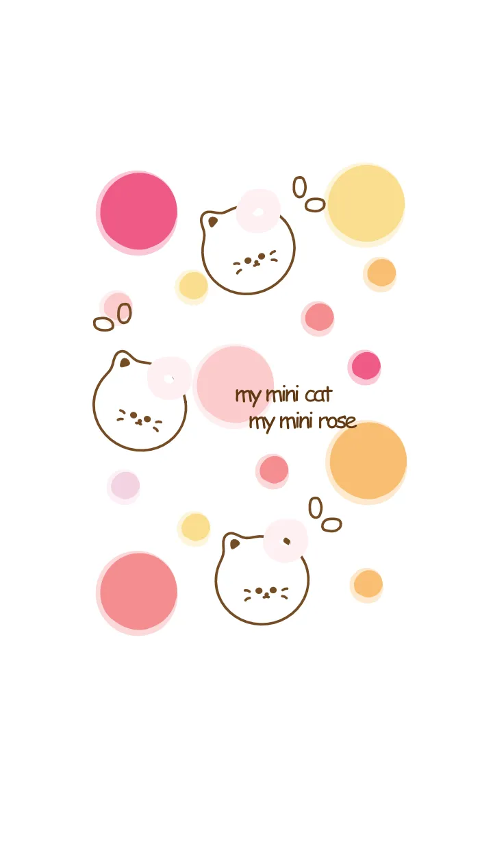 [LINE着せ替え] Cute cat & Cute rose 12の画像1