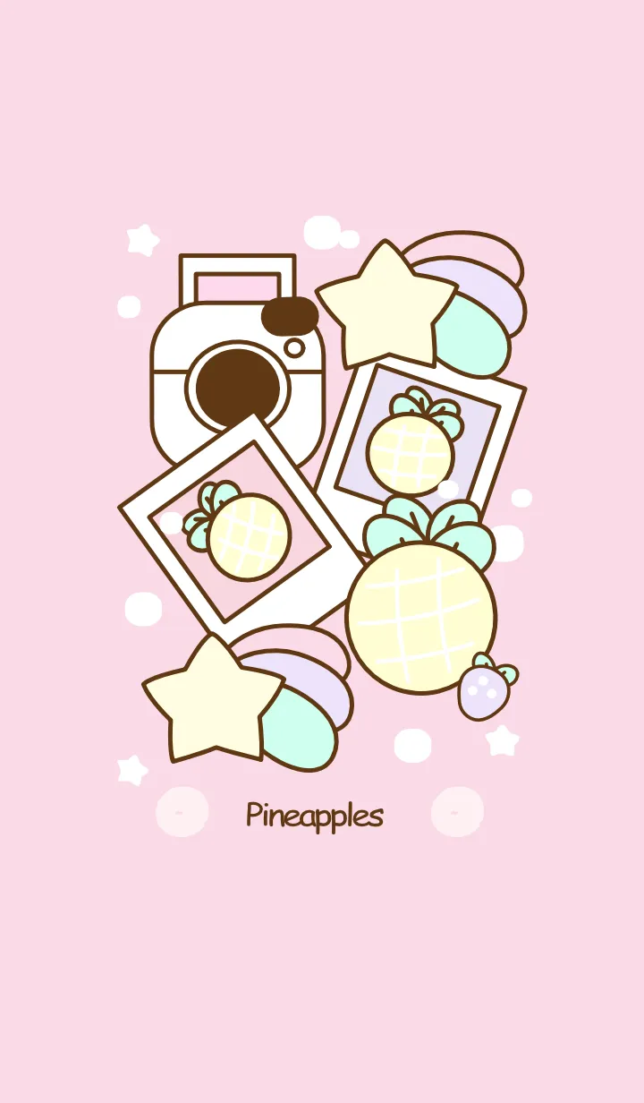 [LINE着せ替え] Cute Cute pineapples 7 :)の画像1