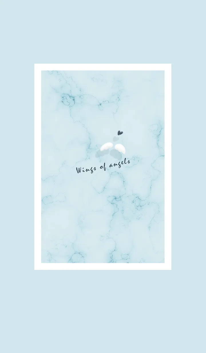 [LINE着せ替え] ～大理石と天使の羽♥ブルー03_1～の画像1