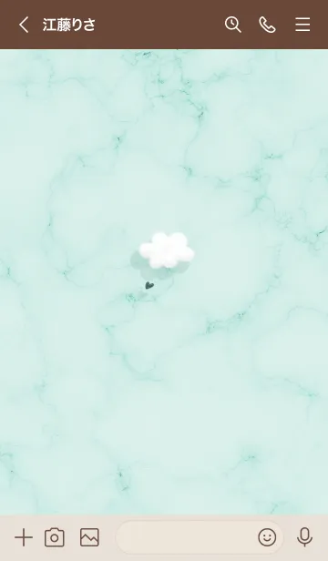 [LINE着せ替え] ～大理石と雲♥グリーン21_1～の画像3