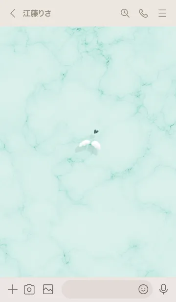 [LINE着せ替え] ～大理石と天使の羽♥グリーン02_1～の画像3