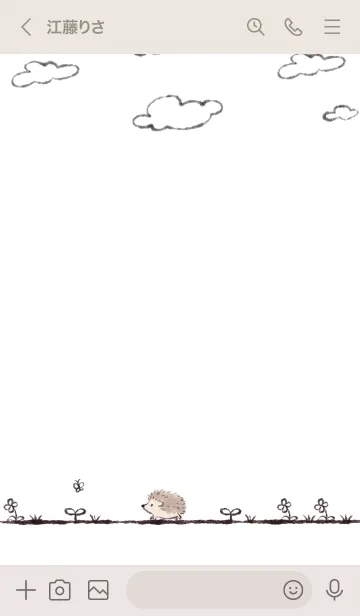 [LINE着せ替え] 可愛いハリネズミの着せ替え1の画像3