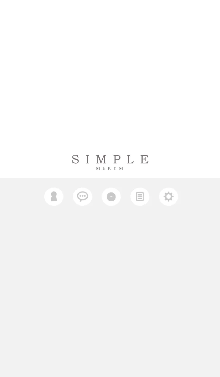 [LINE着せ替え] SIMPLE ICON WHITE-MEKYM 19の画像1