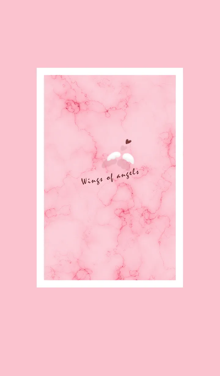 [LINE着せ替え] ～大理石と天使の羽♥ピンク01_1～の画像1