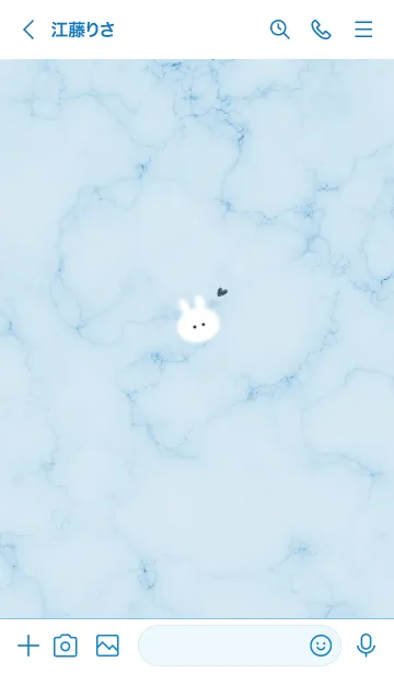 [LINE着せ替え] ～大理石とうーたん♥ブルー12_1～の画像3