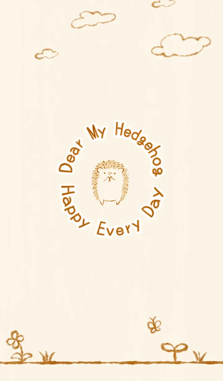 [LINE着せ替え] 可愛いハリネズミの着せ替え7の画像1