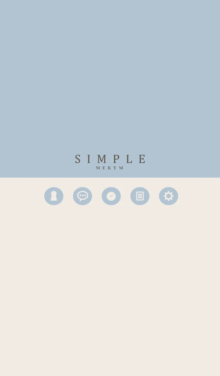 [LINE着せ替え] SIMPLE ICON BLUE-MEKYM 19の画像1