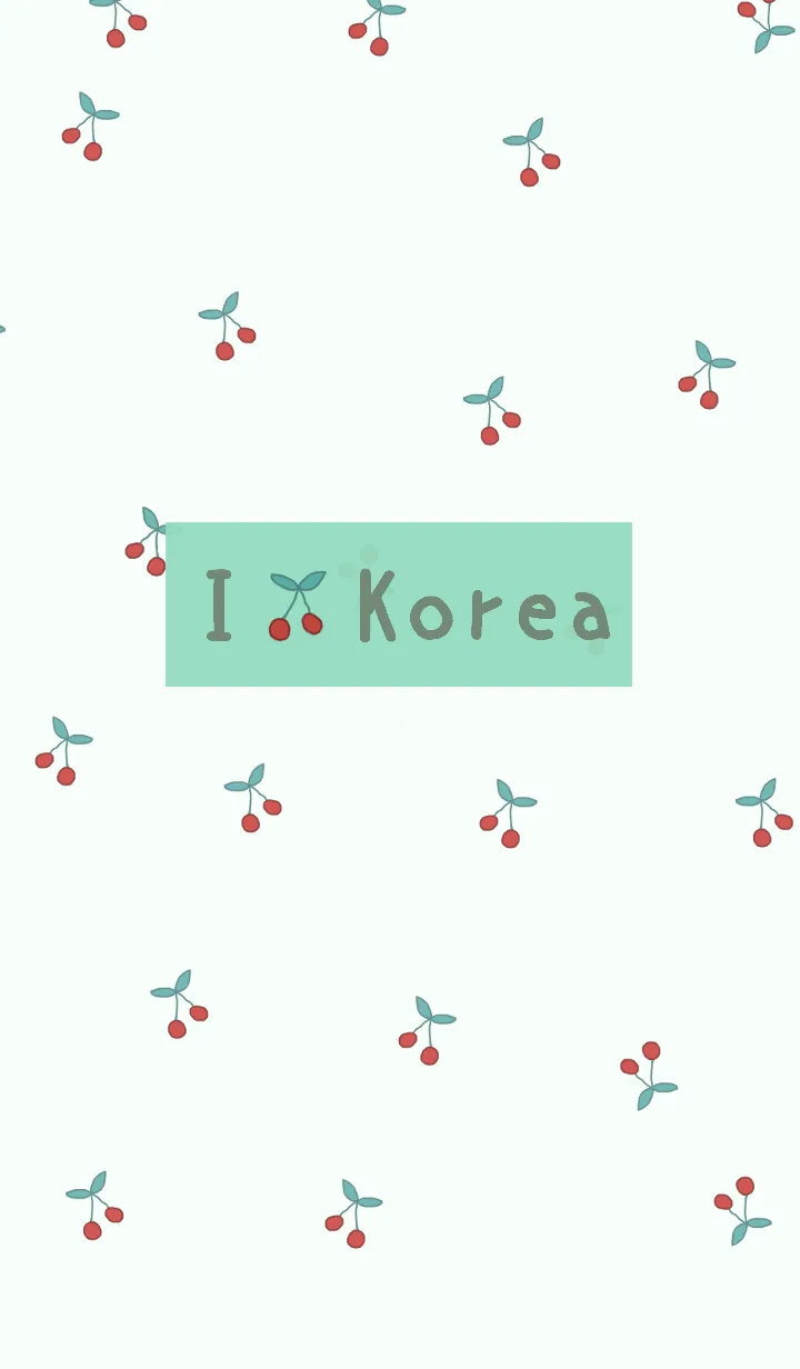 [LINE着せ替え] さくらんぼ(韓国語) -mintgreen-の画像1