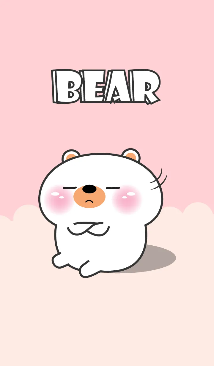 [LINE着せ替え] Mood White BearTheme (JP)の画像1
