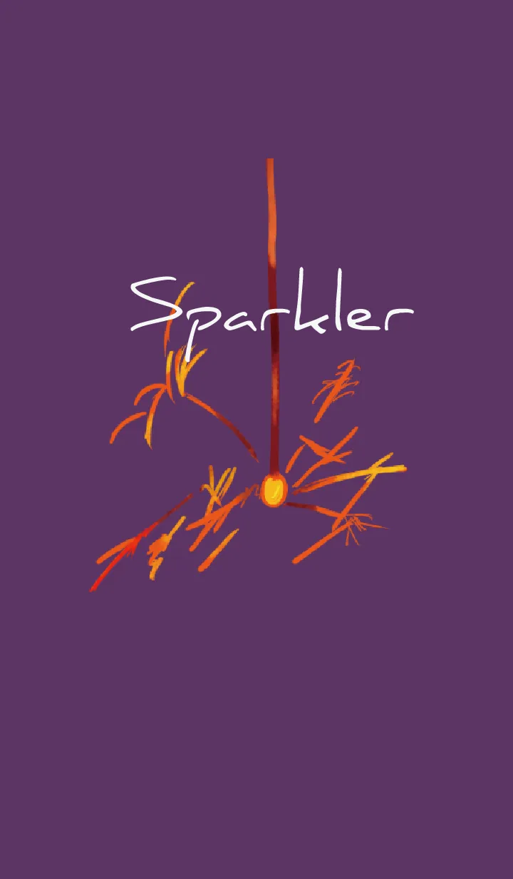 [LINE着せ替え] 紫 : 線香花火の画像1