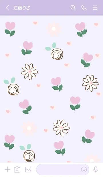 [LINE着せ替え] Sweet purple flowers 13の画像3