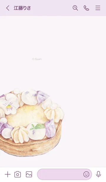 [LINE着せ替え] 手の繪の法式の甘い點 02の画像3