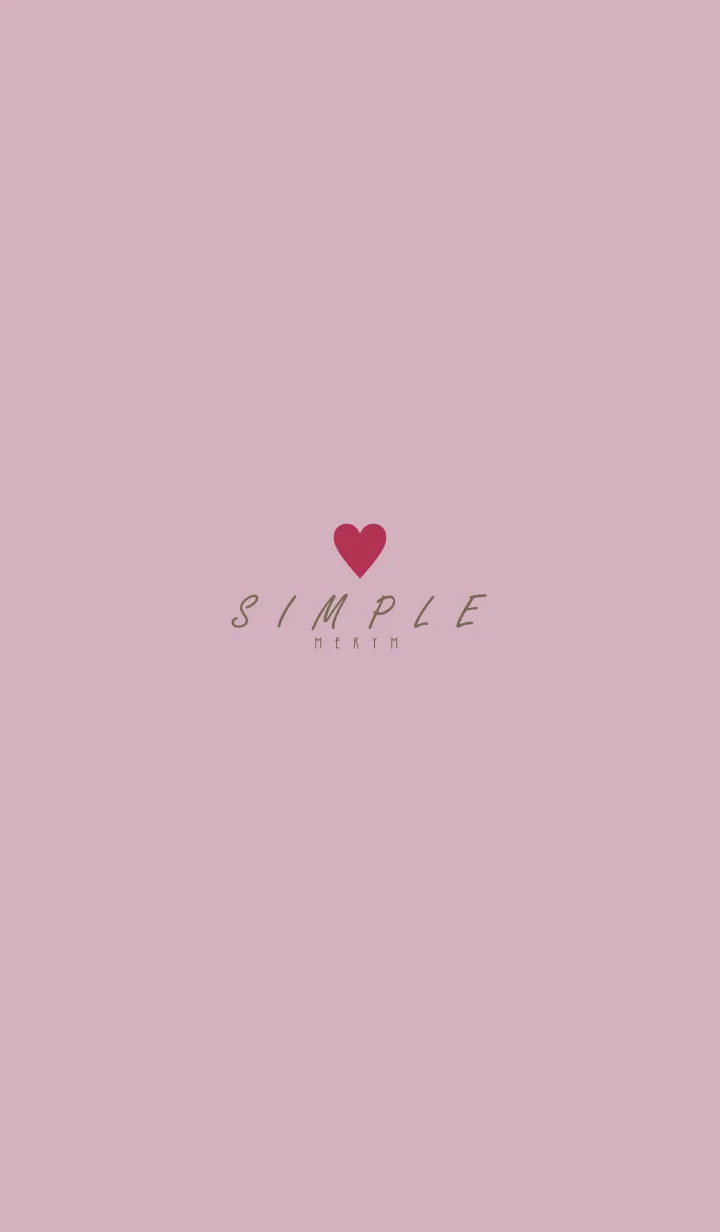 [LINE着せ替え] DUSKY PINK BROWN.SIMPLE -HEART-の画像1