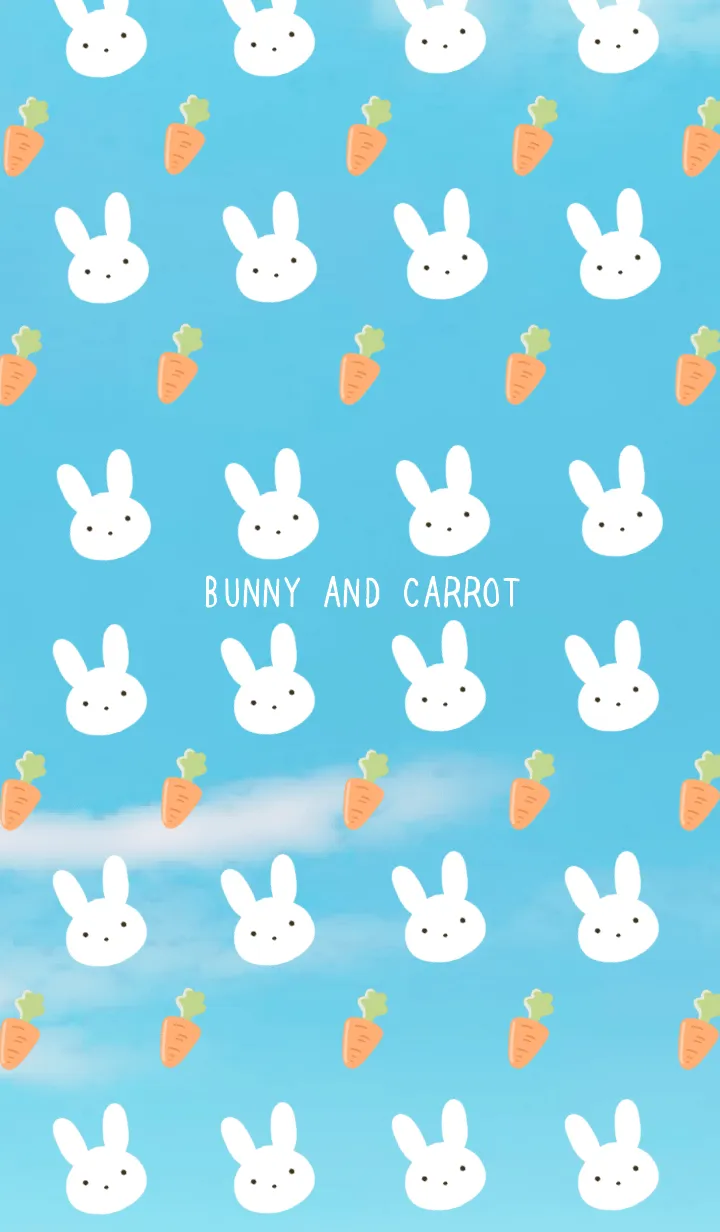 [LINE着せ替え] うさぎとにんじんの着せかえ 青空の画像1